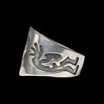 Mexico Sterling Silver Hopi / Native Bear Claw / Kokopelli Stamped Ring Size 14