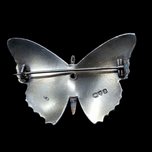 Charles Horner Sterling Silver Blue Morpho Butterfly Brooch C Clasp