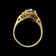 10K Yellow Gold & Marquise Cut Hematite Ring Size 5.5
