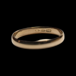 18K Yellow Gold Uno Aerre Italian Simple Band Size 9 3.4mm