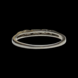 Vintage 18K White Gold & Diamond Row Ring Size 5 1/4