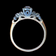 14K Yellow Gold Scroll Work Diamond Ring Antique Vintage