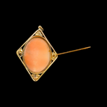 Gold Filled Right Facing Cameo Brooch Pin / Pendant