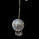 Mexican Silver Crushed Turquoise & Azurite Mosaic Pendant / Brooch