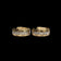 10K Yellow & White Gold Two Tone Etched Pattern Huggy Hoop Earrings by SCJ