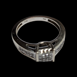 Estate 14K White Gold Princess Cut Diamond Ring 6.5mm Size 6 3/4