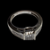 Estate 14K White Gold Princess Cut Diamond Ring 6.5mm Size 6 3/4