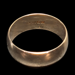 10K Yellow Gold Simple 6.35mm Band Ring Size 8.25