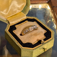 14K Yellow Gold Channel Set Diamond Ring Size 6.5