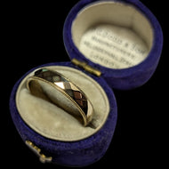 10K Yellow Gold Faceted Bevel Band “And a Day” Ring Size 7