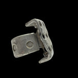 Anne-Marie Chagnon Pewter Adjustable Square Modernist Open Work Ring