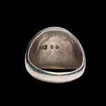 Sterling Silver Etched Dome / Bubble Ring Size 7 1/4