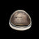 Sterling Silver Etched Dome / Bubble Ring Size 7 1/4