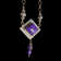 Sterling Silver & Purple Charoite Gemstone Necklace