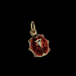 18K Italian Yellow Gold Enamelled Ladybug Charm