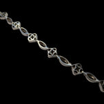 Sterling Silver Black Diamond & CZ Bracelet