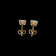 14K Yellow Gold Oval Claw Set Opal Stud Earrings
