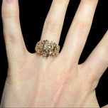 10K Yellow Gold Brutalist Geometric Abstract Ring Size 5