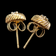 14K Yellow Gold Diamond Spiral Stud Earrings
