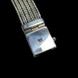 Sterling Silver Heavy Floral Panel and Rope Chain / Weave Bracelet: Box Clasp