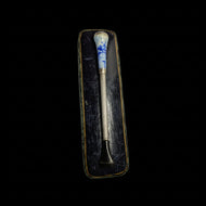 .935 German / Austrian / Swiss Guilloche Enamel Cigarette Holder Dutch Import