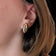 14K Yellow Gold Hollow Omega Back Oval Earrings