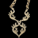 800 Silver Flame / Bird / Tribal Large Statement Necklace
