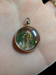 Preserved Seahorse & Greenery in Gold Filled Glass Orb Pendant. Two Available.