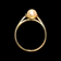 10K Yellow Gold Minimalist Pearl Ring Size 5 3/4