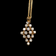 10K Yellow Gold Articulated Cluster Pendant Natural Diamond Necklace