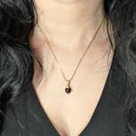 18K Yellow Gold and Garnet Cabochon Pendant