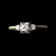 14K Yellow Gold & White Gold Art Deco Diamond Engagement Ring Size 6 3/4