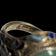 Early Chinese Export Ring Gilt Silver, Enamel and Jade Butterflies