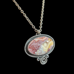 Sterling Silver & Crazy Lace Necklace