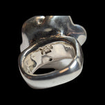 Sterling Silver Bat Ami Israel Electroform Flower Statement Ring Size 5