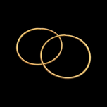 14K Polish Yellow Gold 1 3/4" Hoop Earrings