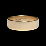 10K Yellow Gold Flat Edged Simple Band Size 5 3/4 5mm