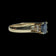 14K Yellow Gold Sapphire & Diamond Ring Size 6 3/4