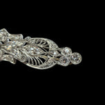 2.55 CT Natural Diamond & Platinum Antique Art Deco Filigree Bar Brooch