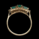 14K Yellow Gold, Emerald and Diamond Estate Ring Size 7