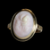 Yellow Gold Flower / Rose Carved Cameo Ring Size 6
