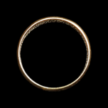 18K Gold & Black Enamel Band Ring Size 9.5 Unisex