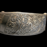 Vintage Sterling Silver Etched Cuff Bracelet by Birks 1963 S&P