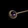 14K Yellow Gold Amethyst Cabochon Stick Pin