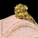 Birks 18K Yellow Gold Scattered Diamond / Floral Pattern Ring Size 5.5