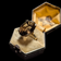 10K Yellow Gold Smokey Quartz Cocktail Ring Size 4