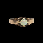 Antique 9K Yellow Gold Claw Set Victorian Opal Cabochon Ring Size 6