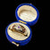 Antique 10K Yellow Gold Purple Sapphire, Garnet, White Topaz Etched Band / Gypsy Ring Size 6 1/2