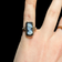 10K Rose Gold Hardstone Black Left-Facing Cameo Ring Size 4 3/4
