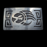 Large Navajo Sterling Silver Bear Claw Belt Buckle Native American